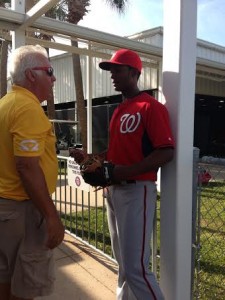 Michael Taylor and Nats staffer