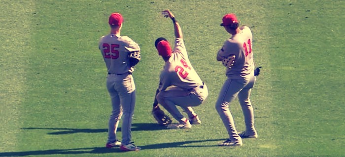 Red Wings Celebrate in the Outfield